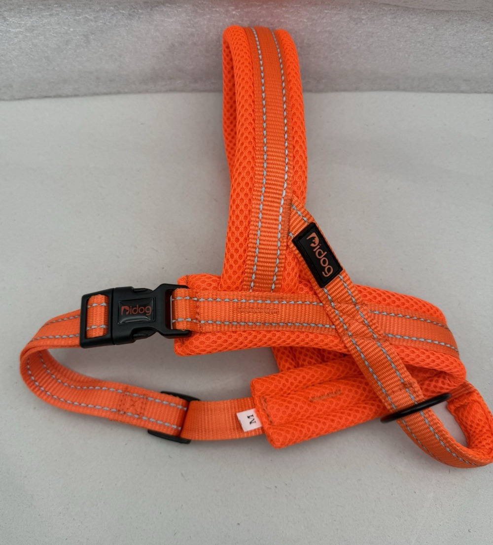 No Pull Dog Harness for Medium Dogs, Breathable Mesh Padded, Orange, Size-M read